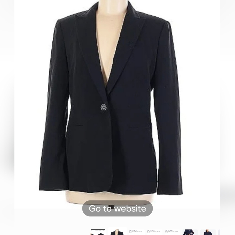 Calvin Klein one button black blazer womans size 14